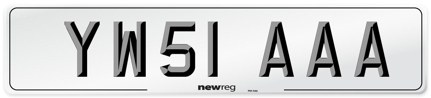 YW51 AAA Number Plate from New Reg